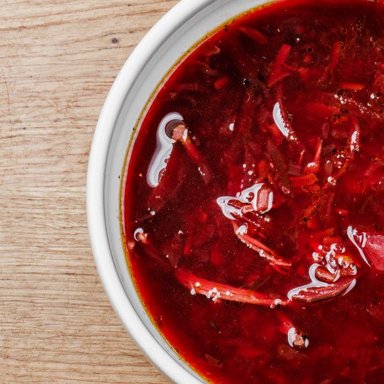 traditional borscht with meat
